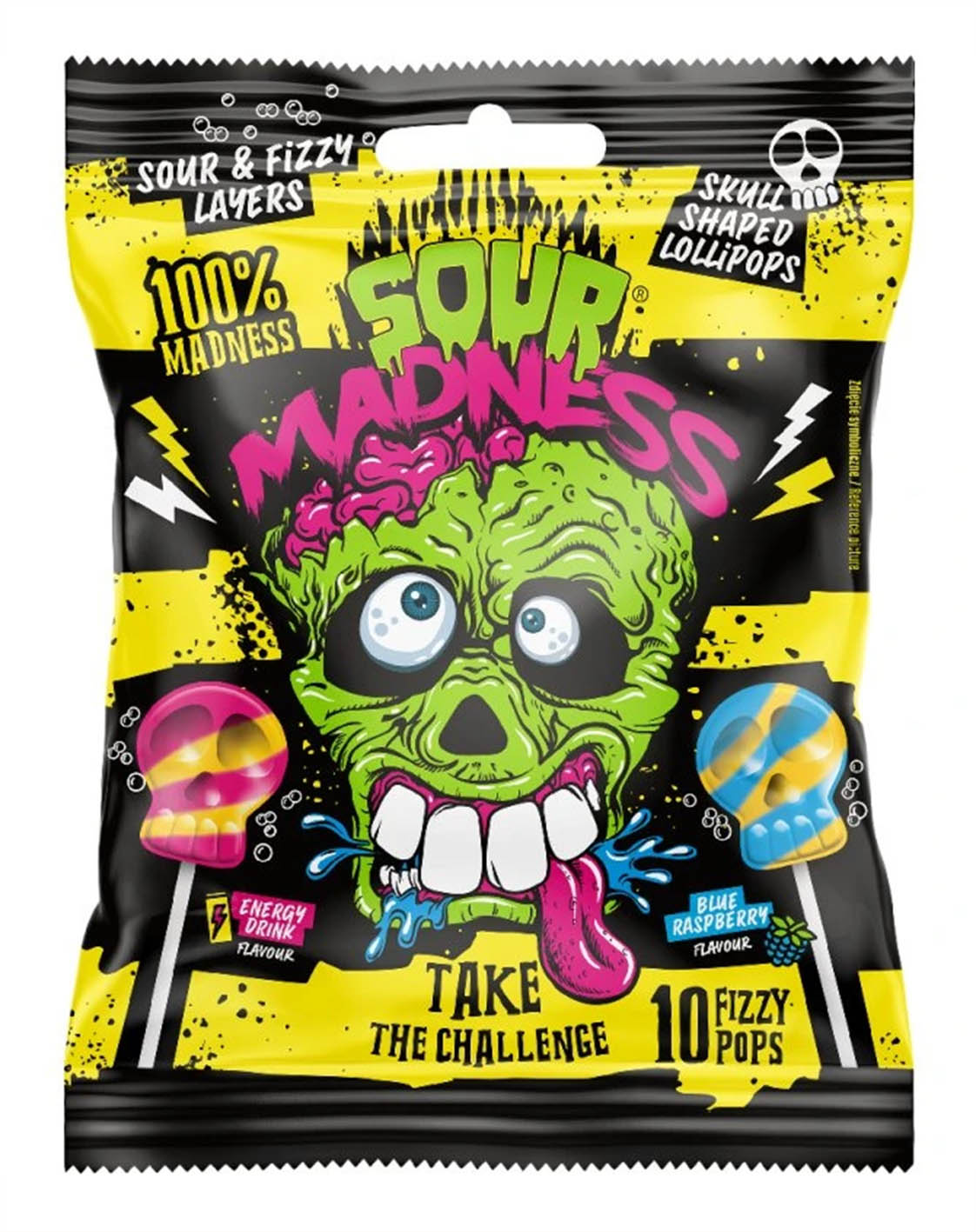 Sour Madness lízátka 90g cena za kartonové balení