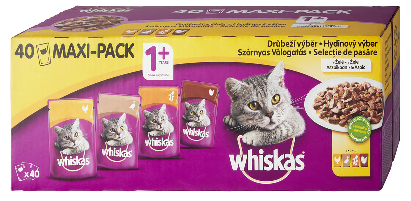 WHISKAS kapsička Klasický výběr ve šťávě 40x85g