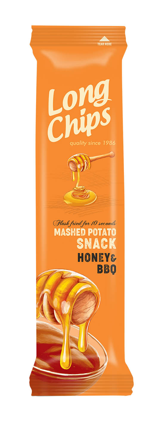 LONG Chips Med a BBQ 75g cena za kartonové balení