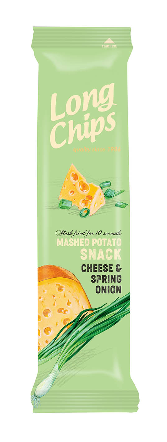 LONG Chips sýr a jarní cibulka 75g cena za kartonové balení