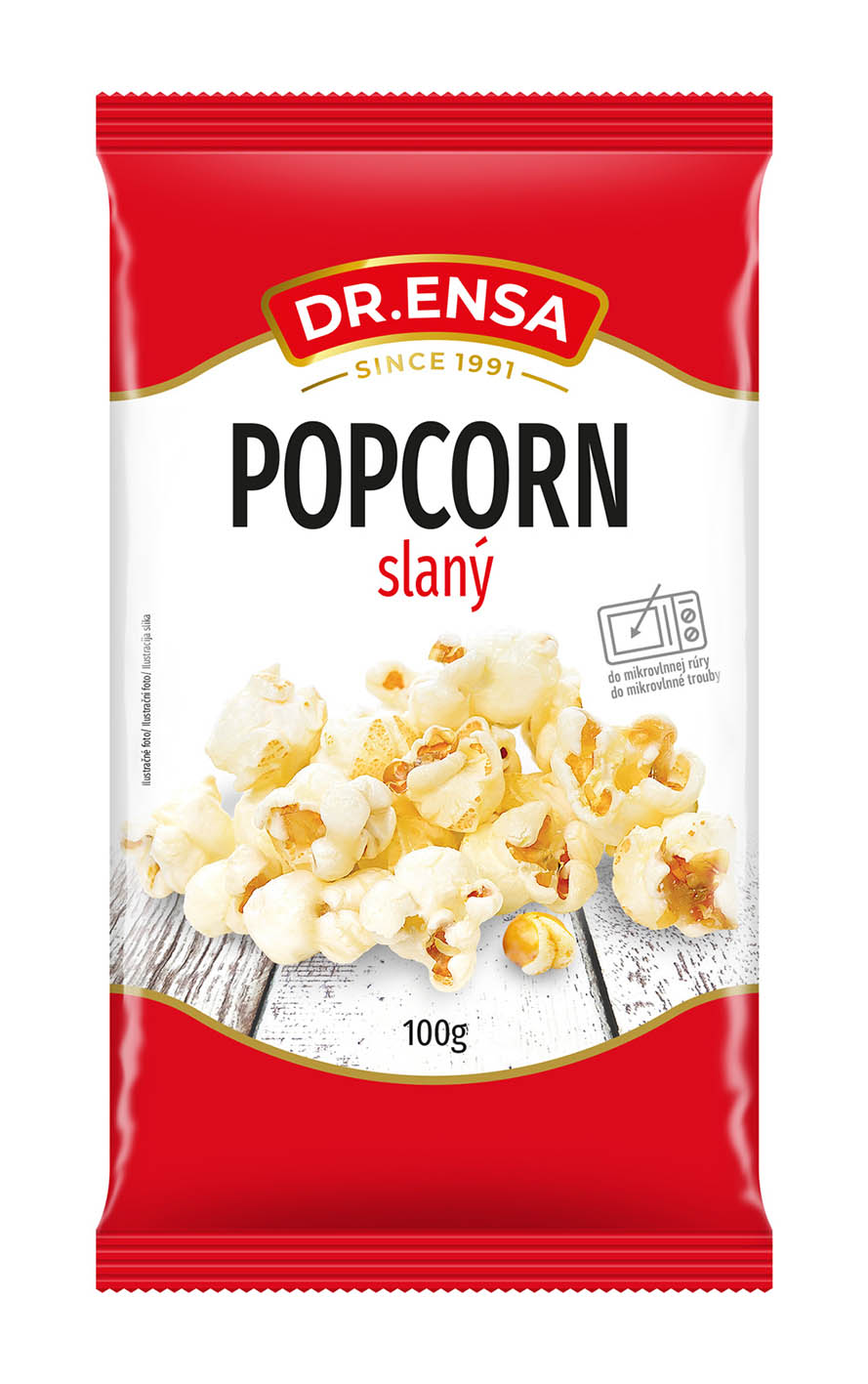 DrEnsa Popcorn Slaný 100g cena za kartonové balení