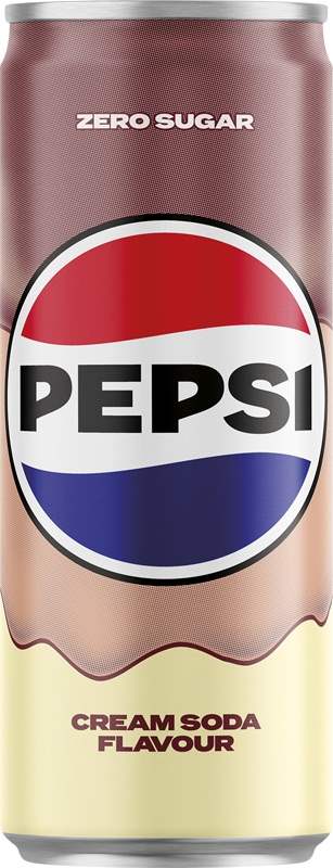 Pepsi Cream Soda zero sugar 250ml plech cena za kartonové balení