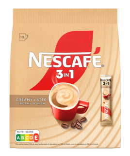 Nescafé 3v1 LATTE 10x15g SÁČEK                               cena za kartonové balení