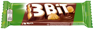 3Bit tyčinka se sušenkou lískoříšková, mléčná čokoláda 46g cena za kartonové balení