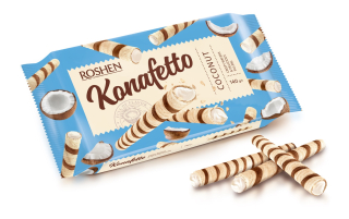 Roshen Wafer rolls Konafetto Kokos 140g