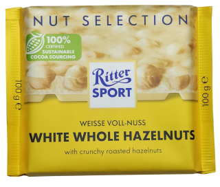 Ritter Sport WHITE Whole Hazelnuts 100 g