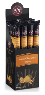 Elit Chocolate Sticks DARK Orange 36g                        cena za kartonové balení