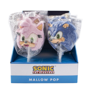 Marshmallow lízátko Sonic 45g                                cena za kartonové balení