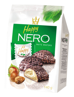 Happy Nero Oplatky 140g oříšek                               cena za kartonové balení
