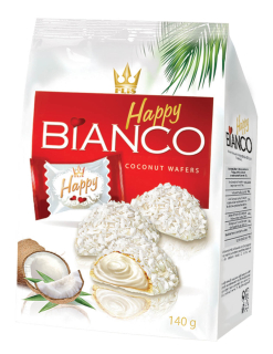 Happy Bianco Oplatky 140g Kokos                              cena za kartonové balení