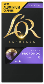 L'OR Lungo Profondo Intenzita 8 cena za kartonové balení