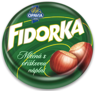Opavia Fidorka Mléčná s oříškovou náplní 30g cena za kartonové balení
