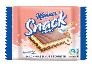 Manner Snack 25g Milk-Hazelnut Wafer cena za kartonové balení
