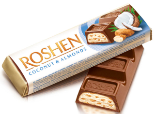 Roshen Bar mléčná tyčinka Mandle a Kokos 38g