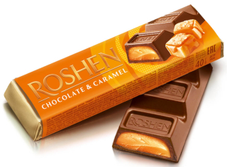 Roshen Mléčná a Karamel 40g cena za kartonové balení