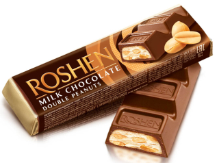 Roshen Double peanuts 39g mléčná čokoláda cena za kartonové balení