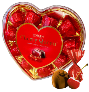 Roshen Cherry Queen 122g Srdce PLAST