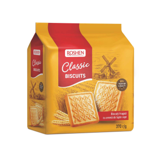 Roshen Classic biscuits baked milk flavor 370g