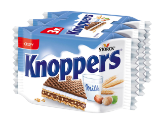 Knoppers Oplatka 3pack 75g cena za kartonové balení
