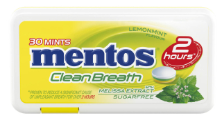 Mentos Clean Breath lemon SF 21g cena za kartonové balení