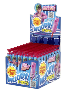 Chupa Chups Melody pops s jahodovou příchutí 15g