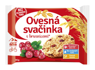 Ovesná svačinka Brusinka 36g cena za kartonové balení