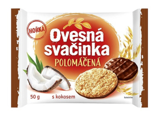 Ovesná svačinka polomáčená Kokosová 50g cena za kartonové balení