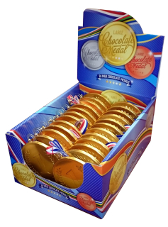 Medaile s trikolorou 23g 75mm cena za kartonové balení