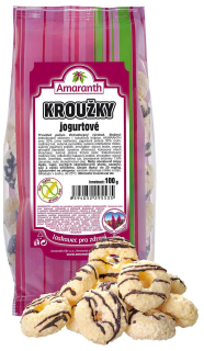 Amrth Kroužky Jogurt 100g cena za kartonové balení
