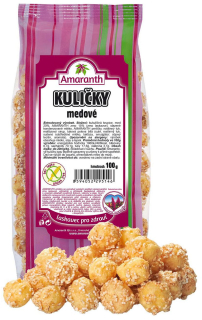 Amrth Kuličky Med 100g cena za kartonové balení