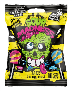 Sour Madness lízátka 90g cena za kartonové balení