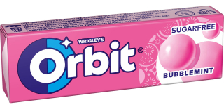 Orbit BUBBLEMint dražé 14g cena za kartonové balení