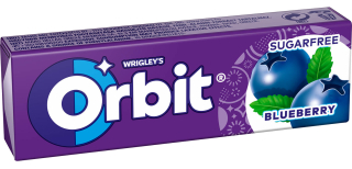 Orbit BORŮVKA dražé 14g cena za kartonové balení