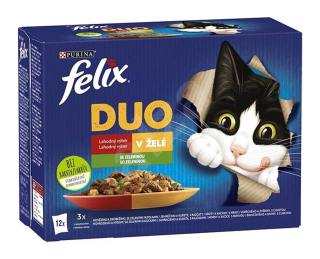 FELIX Fantastic DUO 12x85g Hov+Drůb/Jeh+Kuře/Krůta+Kach/Vepř