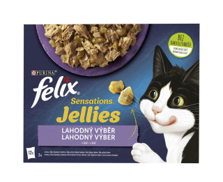 FELIX Jellies 12x85g jehněčí/makrela/treska/krůta v želé
