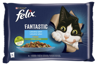 Felix Fantastic s lososem a cuketou/pstruhem fazolkami 4x85g cena za kartonové balení
