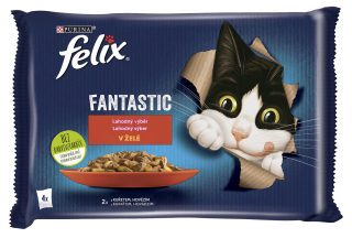 FELIX Fantastic 4x85g s hovězím a kuřetem v želé