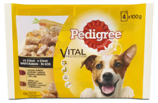 Pedigree kapsička 4pack s hovězím a jehněčím ve šťávě 4*100