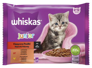 Whiskas kapsa 4pack Junior klasický výběr 4x85g