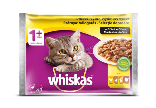 Whiskas kapsa 4pack Drůbeží ve šťávě 4x85g