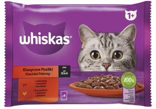 Whiskas Klasické pokrmy ve šťávě 4 x 85g