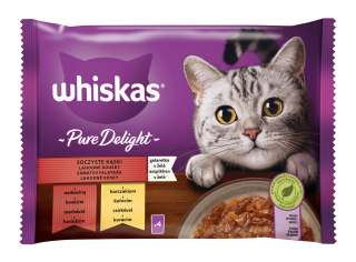 Whiskas Pure Delight výběr v želé 4x85g