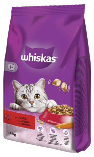 Whiskas granule s Hovězím 1,4kg