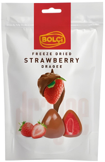 Bolci lyofilizované celé jahody v mléčné čokoládě 80g