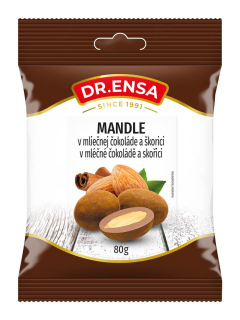 DrEnsa Mandle v mléčné čokoládě a skořicí 80g