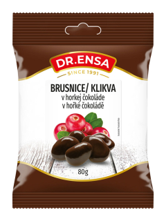 Dr.Ensa Brusinky v hořké čokoládě 80g