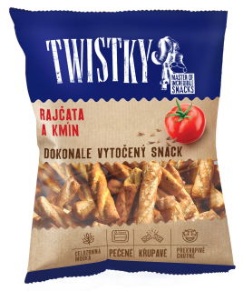 Twistky pečené & rajčata kmín 180g