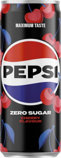 Pepsi Cherry zero sugar 330ml plech cena za kartonové balení
