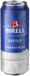 Birell Světlý 0,5l plech cena za kartonové balení