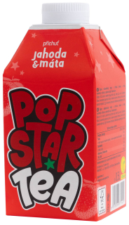 Popstar Tea Jahoda&Máta 0,5l cena za kartonové balení